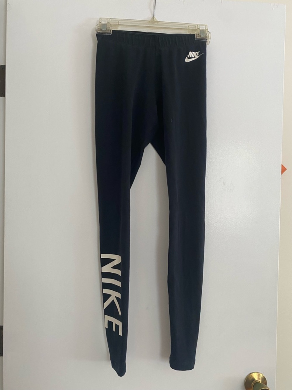 Nike Black Logo Leggings - XS